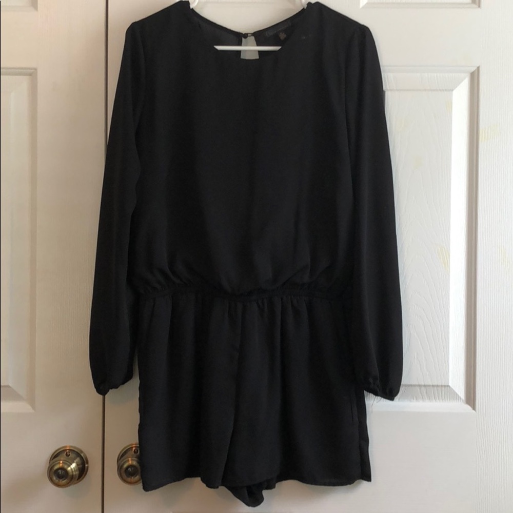 Black Open Back Boutique Romper